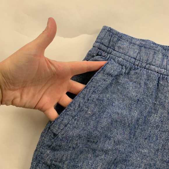 Old Navy Blue Chambray Linen Blend Wide Leg Lounge Pant S - Picture 3 of 8
